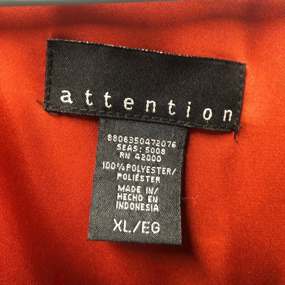 Women’s Attention Size XL Sleeveless Orange Blouse - Picture 2 of 6